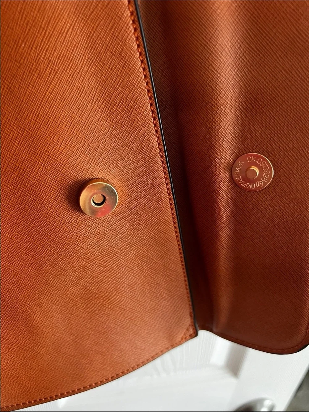 Sleek Brown Wristlet Clutch with Detachable Strap